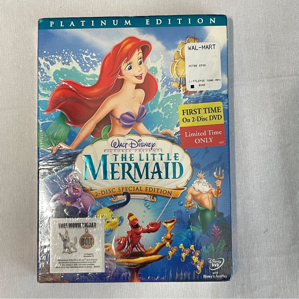 The Little Mermaid (DVD, 2006, 2-Disc Set, Platinum Edition), Brand New Sealed
